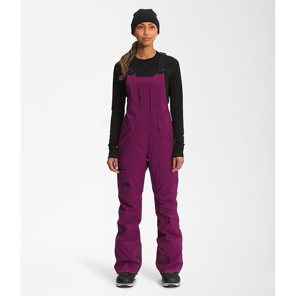 The North Face Ski Pants Womens Australia - The North Face Freedom Insulated Bib Purple (SXN-097641)